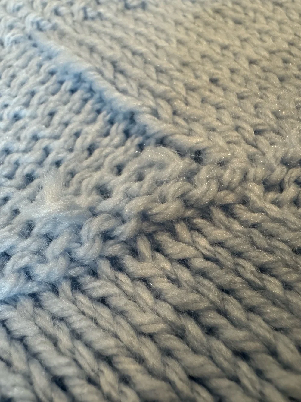 Homemade hand knit